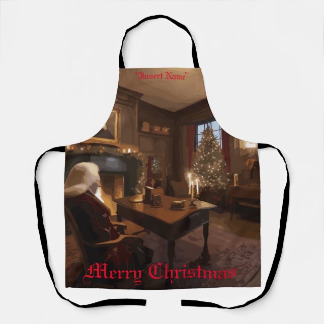 Santa's Cozy Nook Apron (Front)