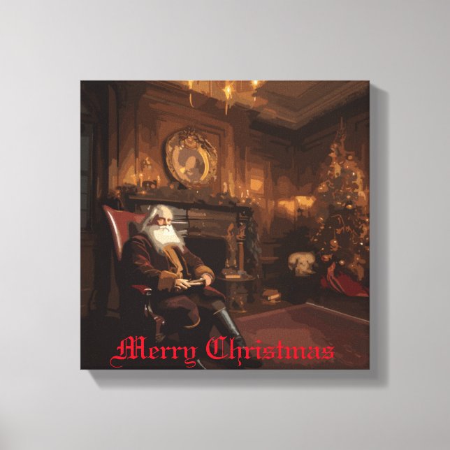 Santa's Cozy Nook Canvas Print (Front)