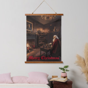 Santa's Cozy Nook Hanging Tapestry