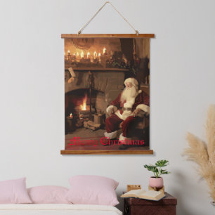 Santa's Cozy Nook Hanging Tapestry