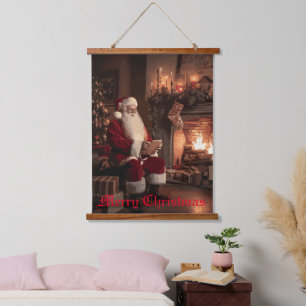 Santa's Cozy Nook Hanging Tapestry