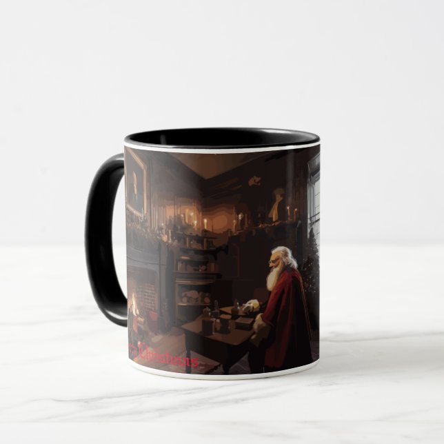 Santa's Cozy Nook Mug (Front Left)