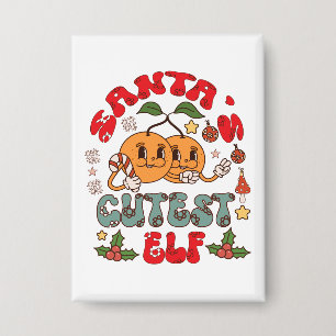 Santa's Cutest Elf Sublimation-80881 Button