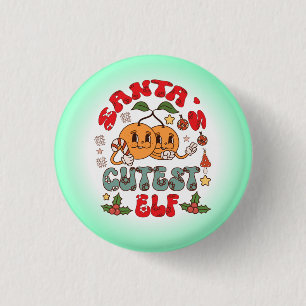 Santa's Cutest Elf Sublimation-80881 Button
