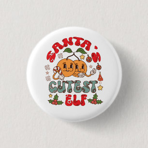 Santa's Cutest Elf Sublimation-80881 Button