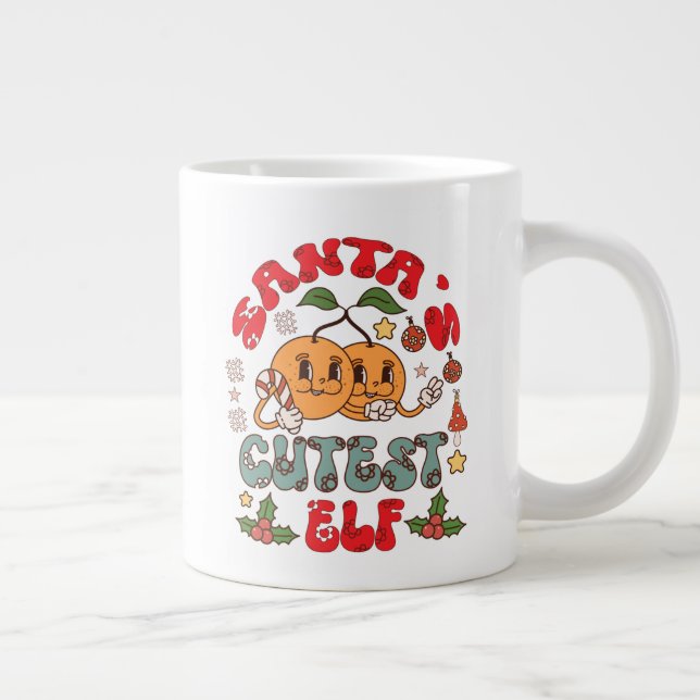 Santa's Cutest Elf Sublimation-80881 Giant Coffee Mug (Right)