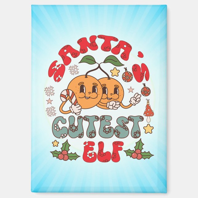 Santa's Cutest Elf Sublimation-80881 Magnet (Front)