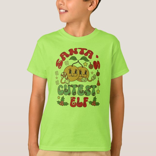 Santa's Cutest Elf Sublimation-80881 T-Shirt (Front)