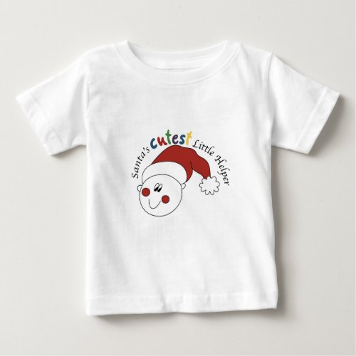 Santas Cutest Little Helper Baby T_Shirt