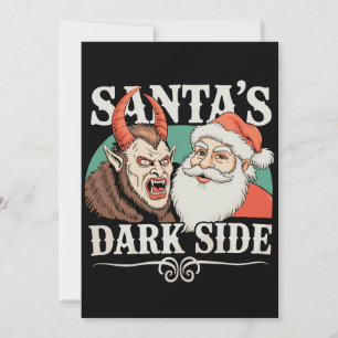 Santa's Dark Side Krampus Krampusnacht Christmas Holiday Card