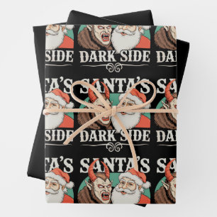 Santa's Dark Side Krampus Krampusnacht Christmas Wrapping Paper Sheets