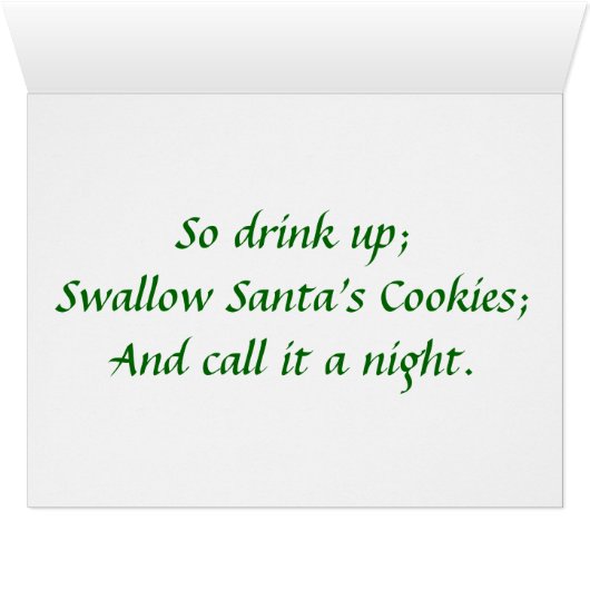 Santa's Driving Card (large) (Inside Horizontal (Bottom))