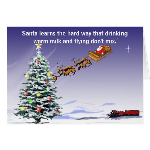 Santas Driving  personalized greeting card