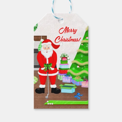 Santas Early Gift _ A Hole_in_One Christmas  Gift Tags