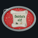 Santa's elf belt buckle<br><div class="desc">This belt buckle is a must for any Santa's elf to customize.</div>
