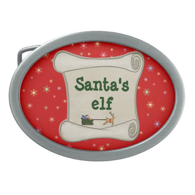 Santa's elf belt buckle (Front)