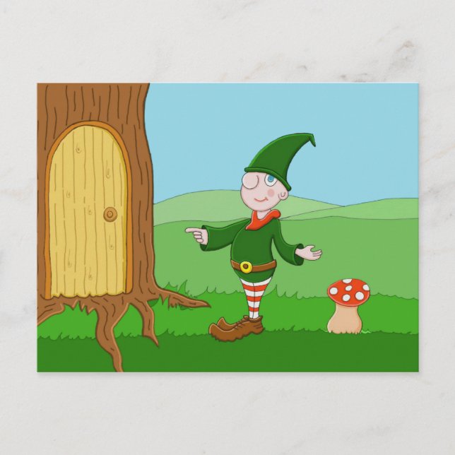 Santa's Elf Holiday Postcard (Front)