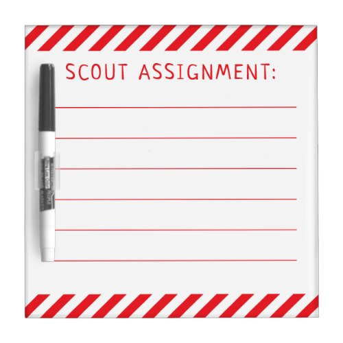 Santa's Elf Scout Assignment Dry Erase Board
