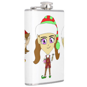 Santas elves flask