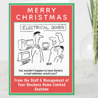Santa's Email Electrical Retail Christmas Card