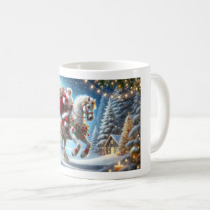 Santa's Enchanted Ride , Christmus mug, mug,  Coffee Mug