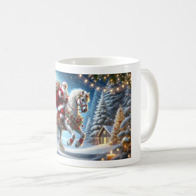 Santa's Enchanted Ride , Christmus mug, mug,  Coffee Mug (Front Right)