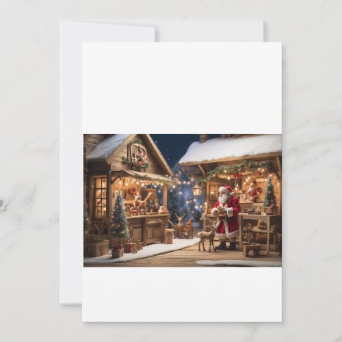 Santas Enchanted Sleigh Guided by Graceful Reind Thank You Card
