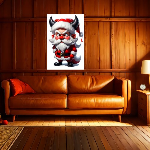 Santas Evil Twin  AI Art Poster