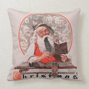 Santa's Expenses Throw Pillow
