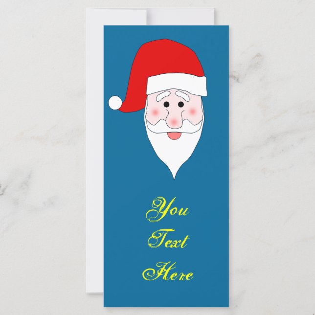 Santa's Face Bookmark Template (Front)