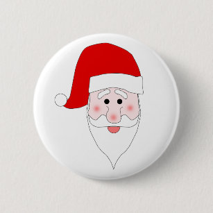 santa claus face buttons pins zazzle