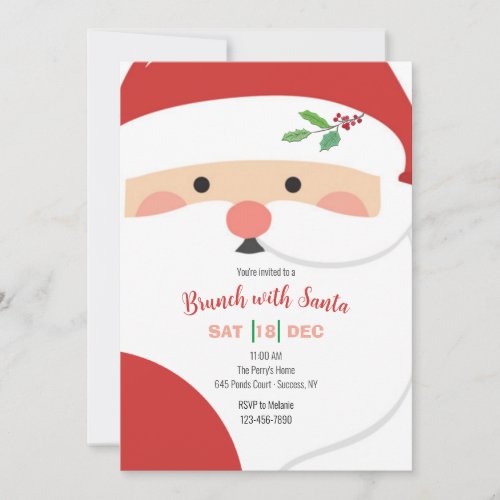 Santas Face Invitation