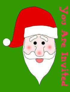 santa face invitations zazzle