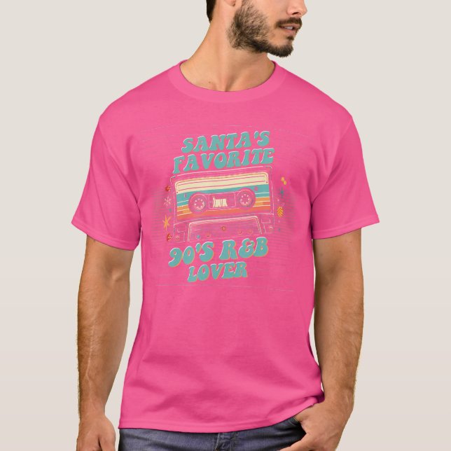 Santas Favorite 90S Rb Music Lover Christmas T-Shirt (Front)
