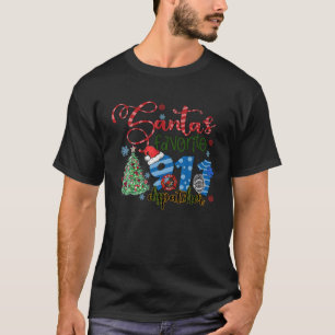 Santas Favorite 911 Dispatcher Funny Christmas San T-Shirt