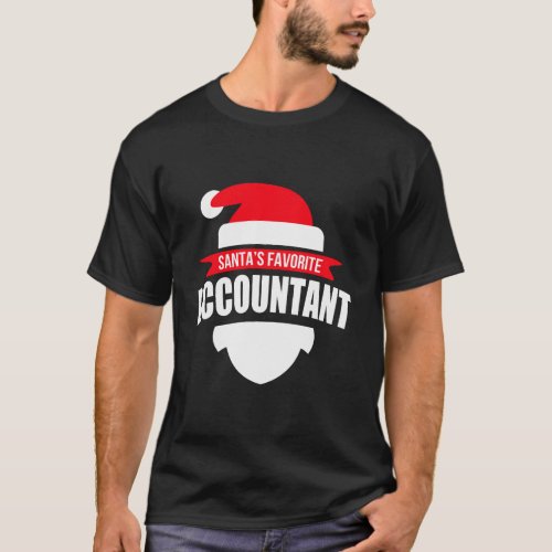 SantaS Favorite Accountant Funny Christmas Long S T_Shirt