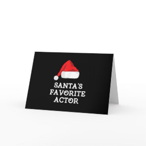 Santas Favorite Actor Christmas Acting Actress Card