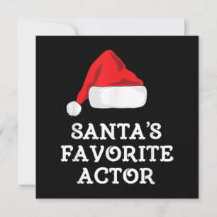 Santas Favorite Actor Christmas Acting Actress Thank You Card