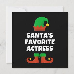 Santas Favorite Actress Christmas Acting Actress Thank You Card