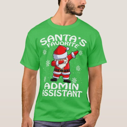 Santas Favorite Admin Assistant Christmas T_Shirt