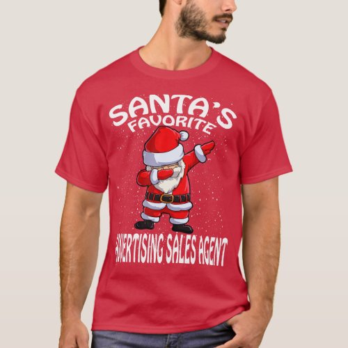 Santas Favorite Advertising Sales Agent Christmas T_Shirt