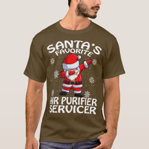 Santas Favorite Air Purifier Servicer Christmas T_Shirt