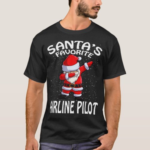 Santas Favorite Airline Pilot Christmas T_Shirt