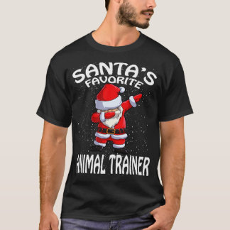Santas Favorite Animal Trainer Christmas T-Shirt