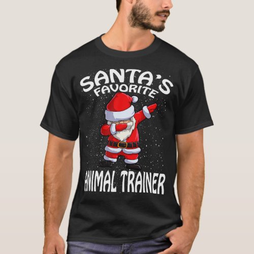 Santas Favorite Animal Trainer Christmas T_Shirt