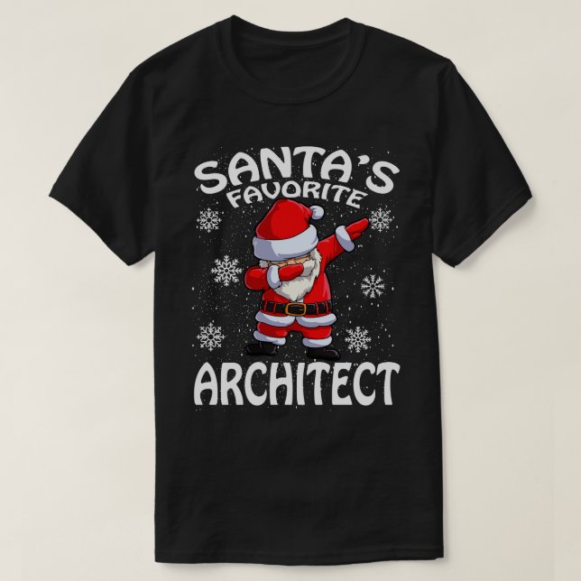 Santas Favorite Architect Christmas 1 T-Shirt (Design Front)