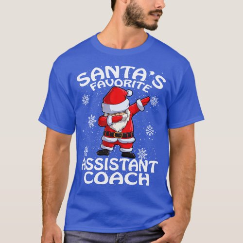 Santas Favorite Assistant Coach Christmas T_Shirt