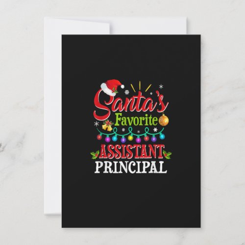 Santas Favorite Assistant Principal Christmas Lig Invitation