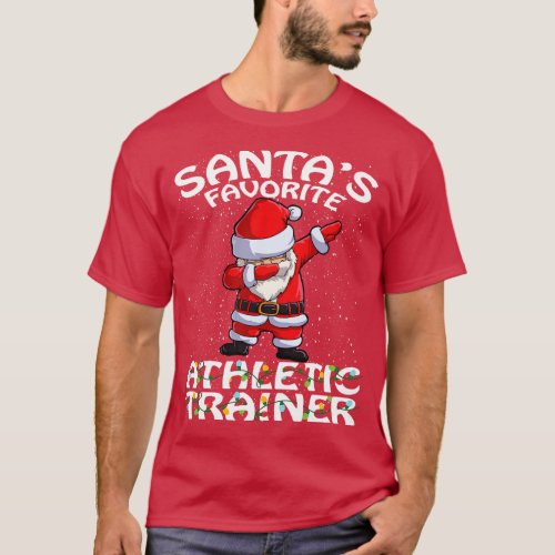 Santas Favorite Athletic Trainer Christmas T_Shirt
