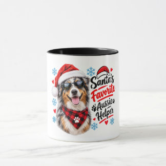 Santa's Favorite Australian Shepherd Christmas Dog Mug